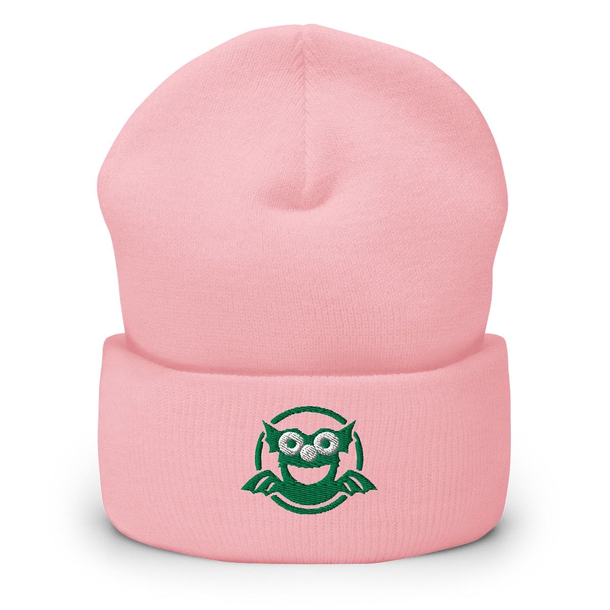 Fluffy Embroidered Knit Beanie
